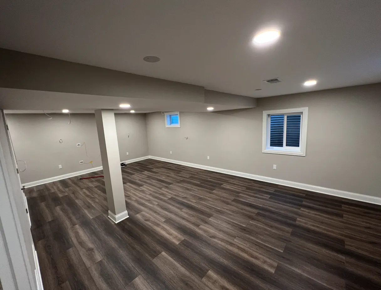 Basement renovation in Libertyville
