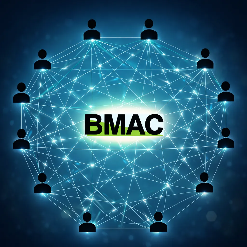 BMAC Network diagram showing interconnected people